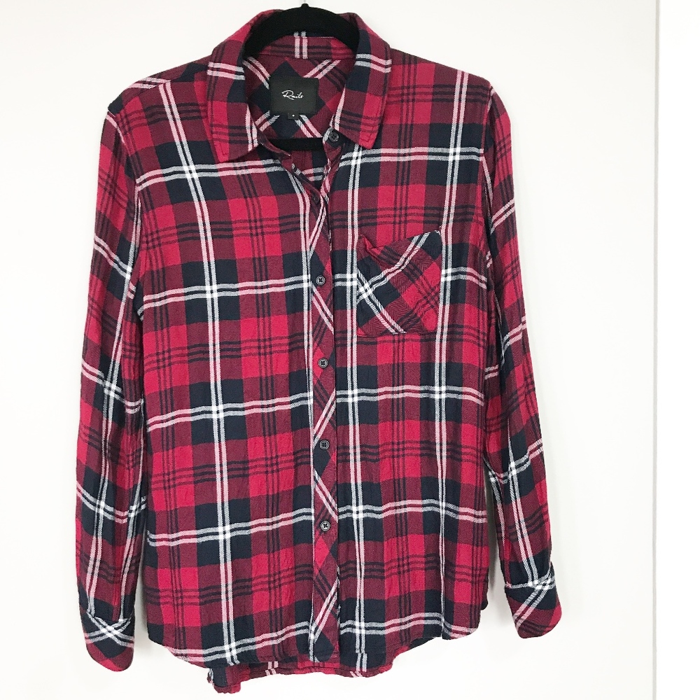 Rails long sleeve plaid button-down shirt